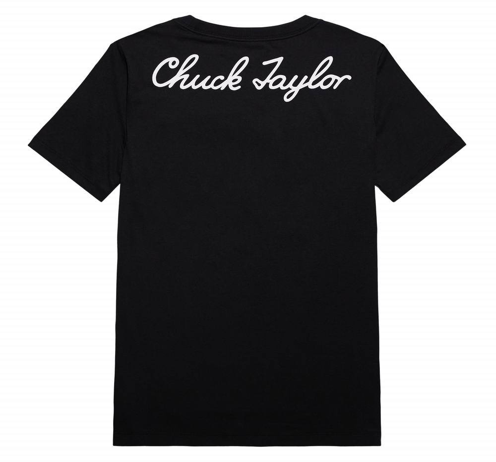 Camiseta Converse Chuck Patch Mulher Pretas 710625LJK